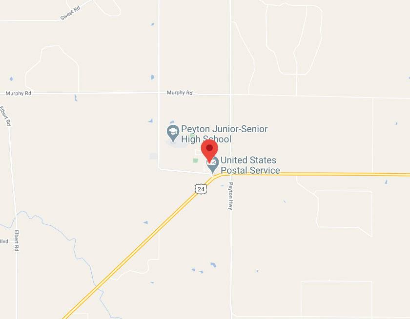Map of Peyton Colorado