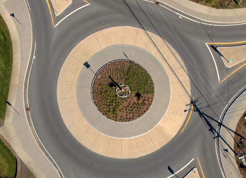 Roundabout in Pelham New Hampshire
