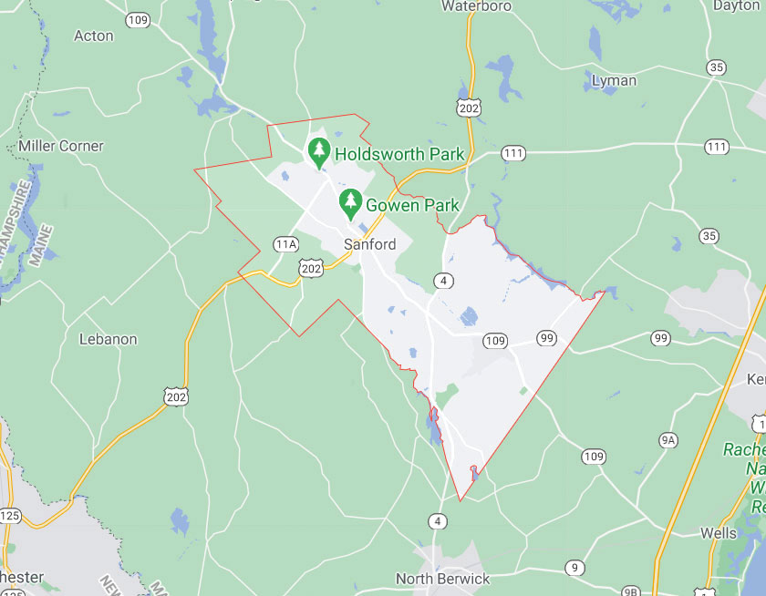 Map of Sanford Maine