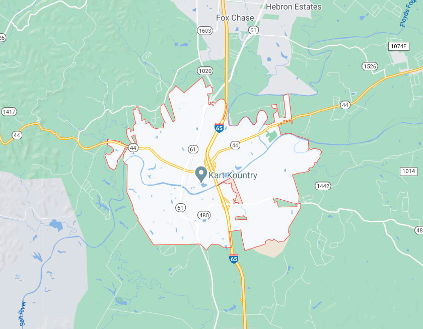 Map of Shepherdsville Kentucky