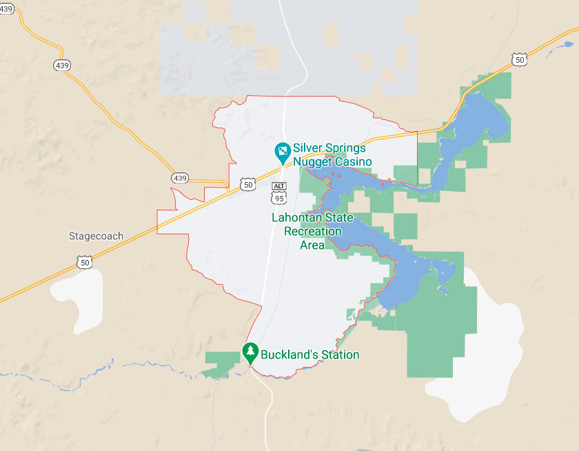 Map of Silver Springs Nevada