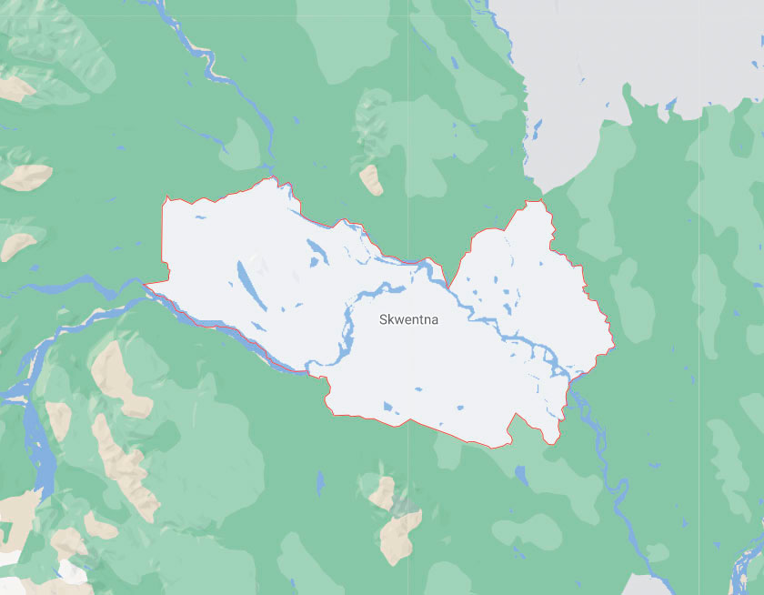 Map of Skwentna Alaska