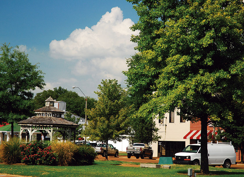 Square in downtown Corinth Mississippi