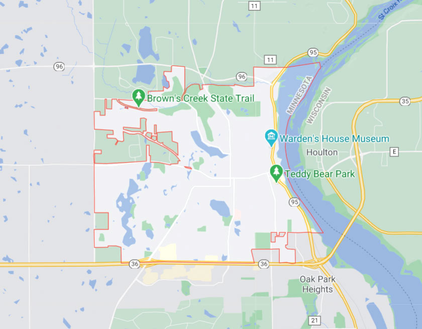 Map of Stillwater Minnesota