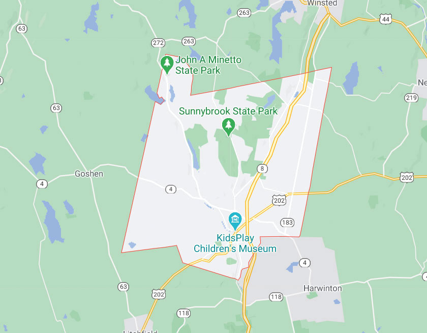 Map of Torrington Connecticut