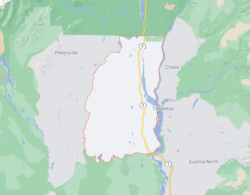 Map of Trapper Creek Alaska