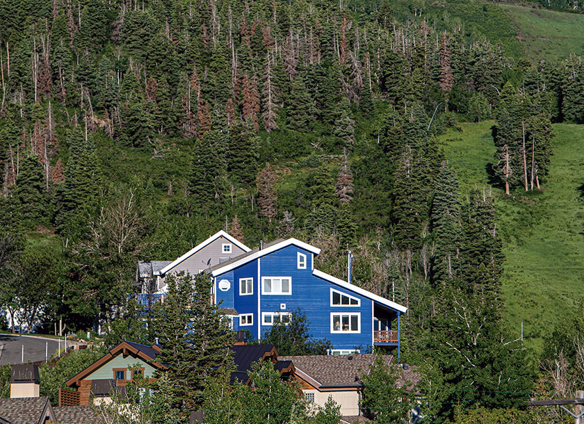 View blue house Roy Utah