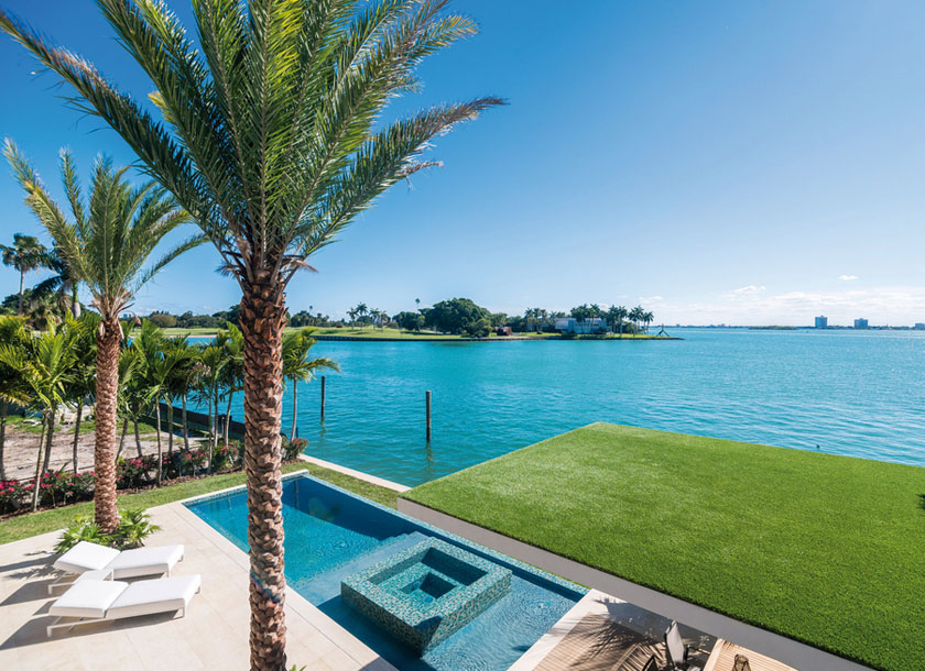 View of a nice pool in North Palm Beach Florida