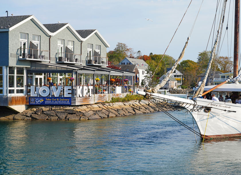 View of buildings in Kennebunkport Maine
