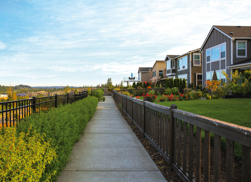 Walkway in the neighborhood in Issaquah Washington