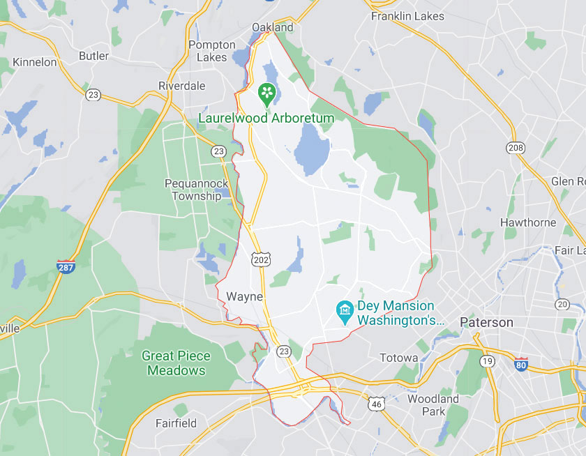 Map of Wayne New Jersey