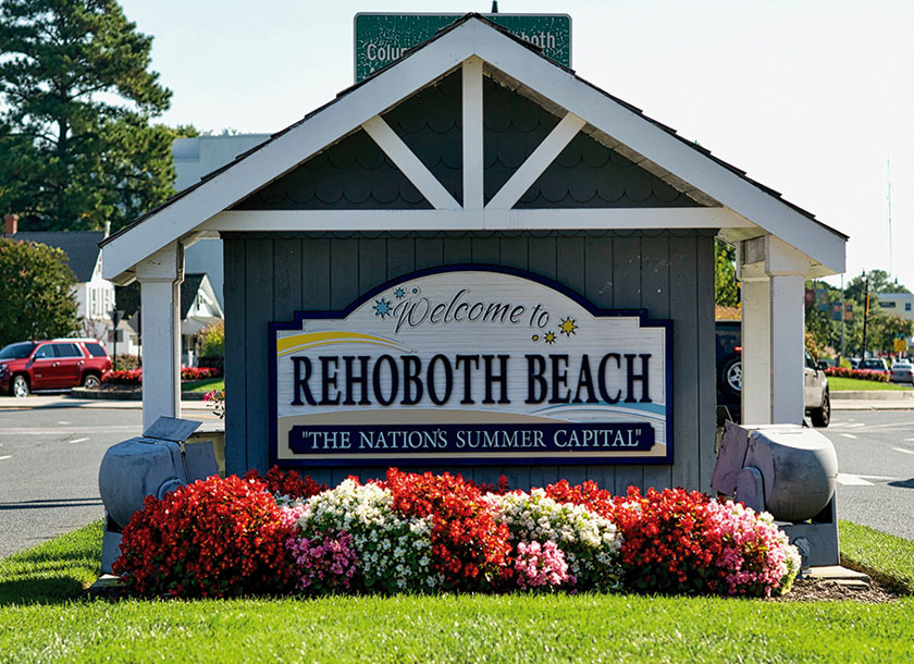 Welcome sign in Rehoboth Beach Delaware