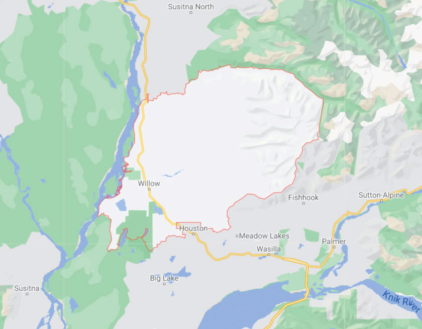 Map of Willow Alaska