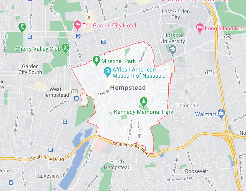 Map of Hempstead New York