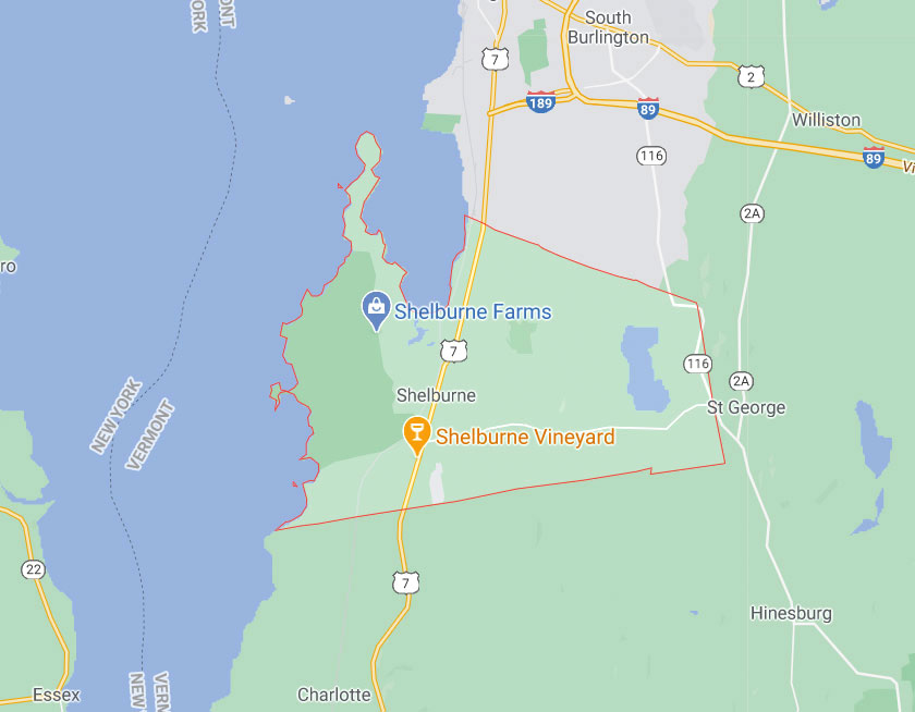 Map of Shelburne Vermont