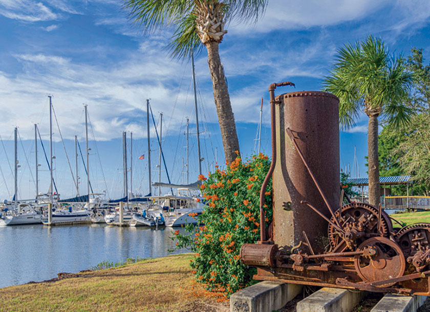 View of a shipyard in Brunswick Georgia